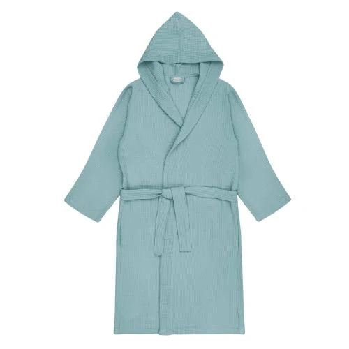 Naomi (ментол) XL (р.58-60) Халат вафельный с капюшоном