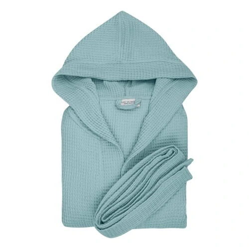 Naomi (ментол) XL (р.58-60) Халат вафельный с капюшоном
