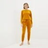 Лорен (горчичный) XS Костюм велюровый