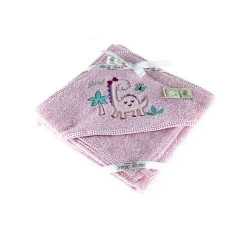 FANNY DINO (розовый) Пол.Уголок Мочалка Мах. 80х80