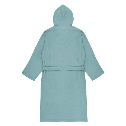 Naomi (ментол) XL (р.58-60) Халат вафельный с капюшоном
